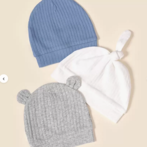 3pcs Baby Solid Hat Multicolor / 0-6M