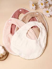 4pcs Candy Colored Baby Bibs