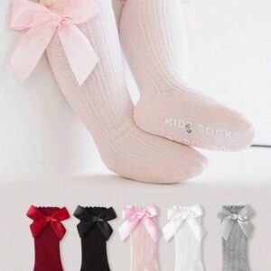5 Pairs Big Bowknot Lace Ankle Socks