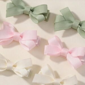 6pcs Solid Color Dual-Layer Dopamine Hai