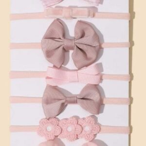 7pcs Set Adorable Floral Bow Headband