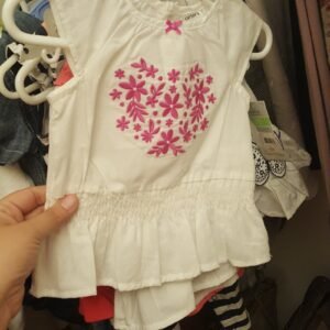 T Shirt White and green Girl