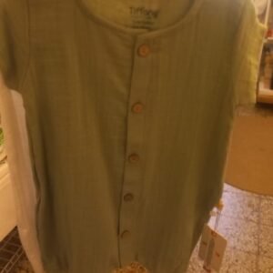 Overall button green white